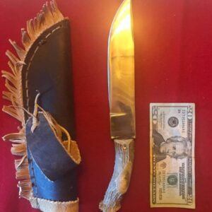 Antler handled Bowie knife Antler handled Bowie knife